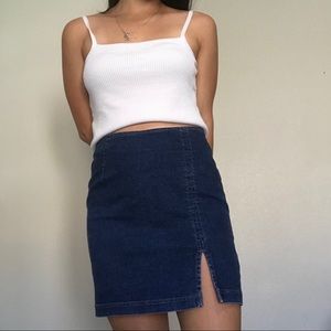 Vintage guess denim slit skirt